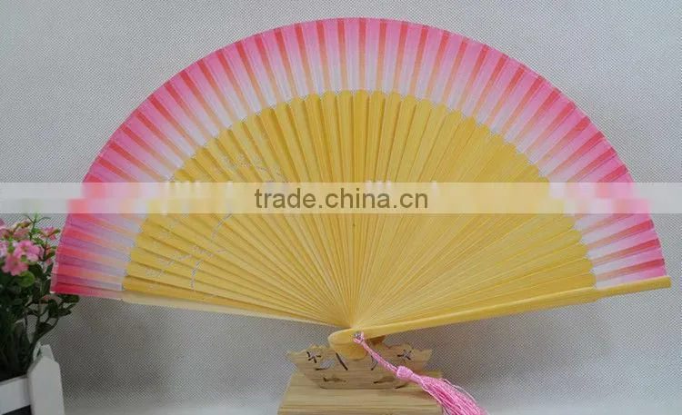 hot silk bamboo stage performance fan