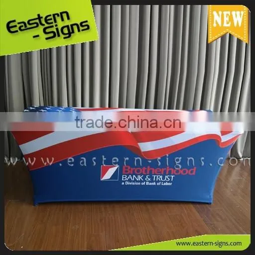 Trade Show Advertising Transfer Printing Polyester Hotel Used Table Cloth