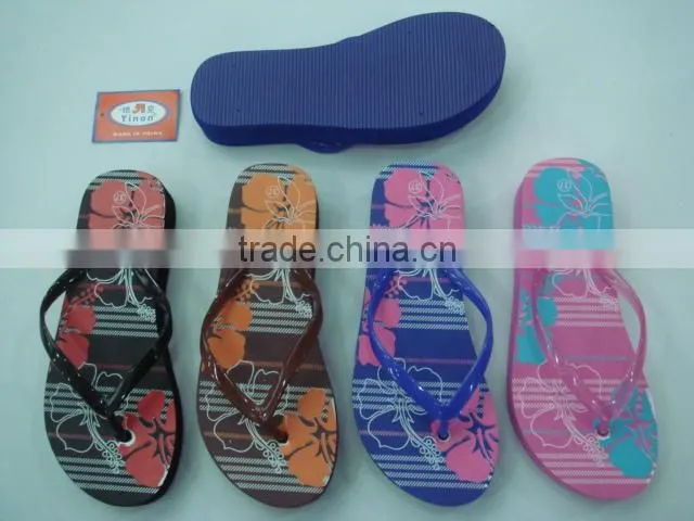 663 LOULUEN Custom Lady Wedge Heel Slippers Flip Flops For Women Wholesale
