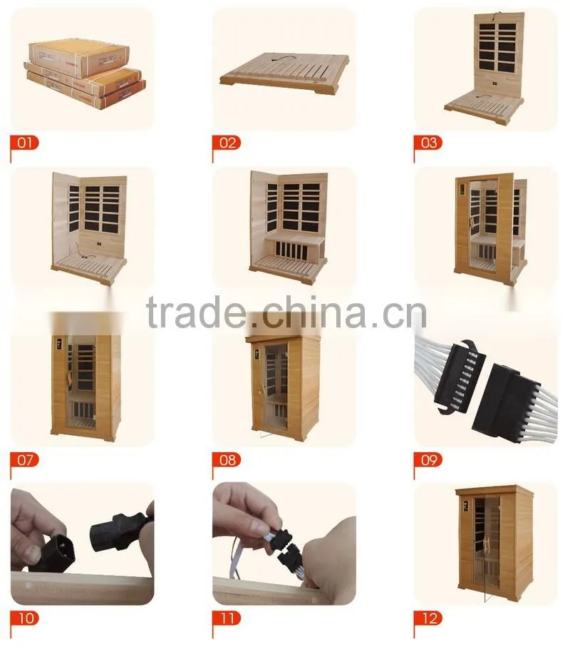 Sauna Rooms Type and Red Cedar Solid Wood Type small home sauna