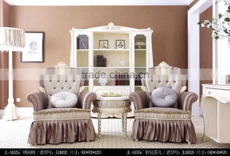 European style Solid wood living room furniture sofa sets Tea table