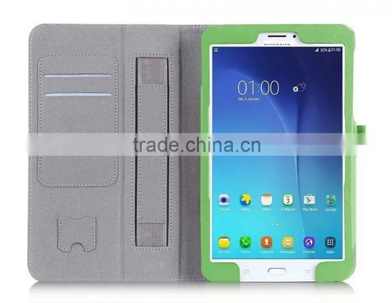 Handhold strip Classic stand PU leather flip cover case for Samsung Tab E 8.0