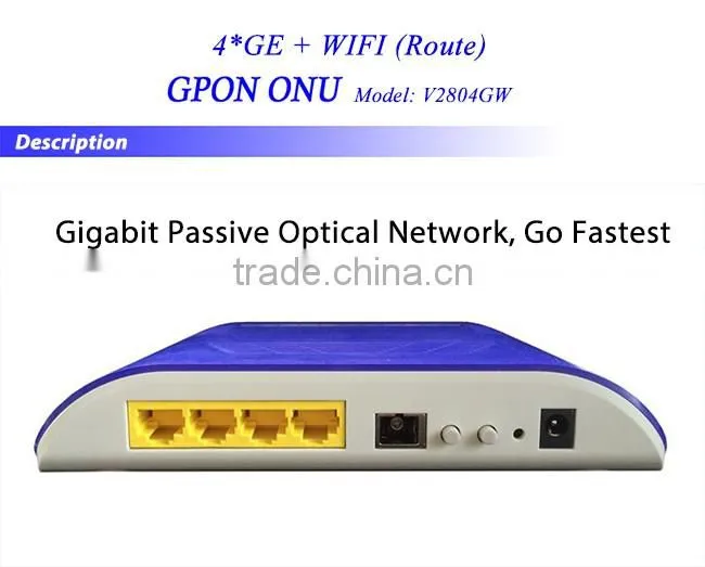 4GE RJ45 Port FTTH WiFi ONT GPON Industrial ONU Compatible with Huawei Fiberhome OLT