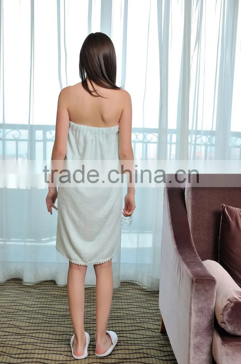 Cotton Bath Skirt with Embroidery