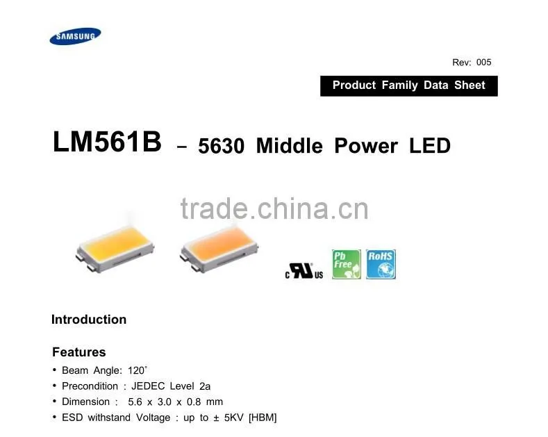 60leds per meter samsung SMD5630 LED flexible strip light by mufue