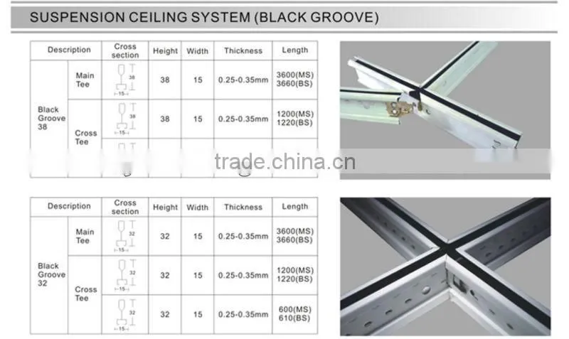 Suspension Ceiling Grid & Accessories (PLAIN)