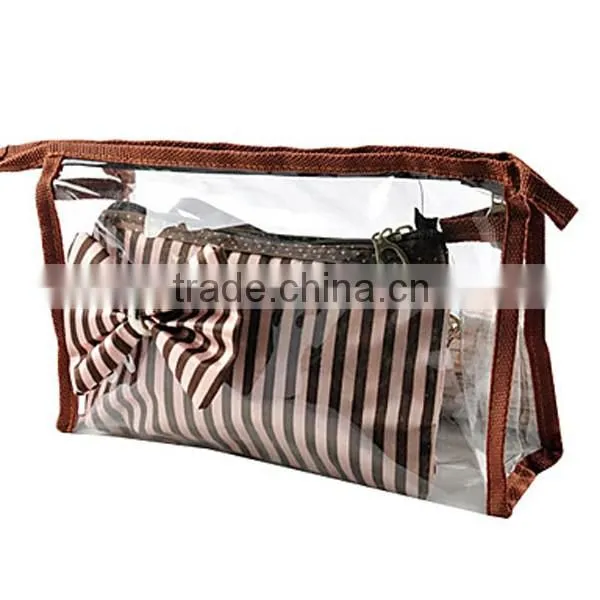 clear waterproof pvc cosmetic bag with low price