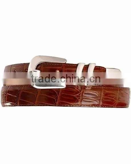 Fashion Women Leather Dress Belt Crocodile Print Belt