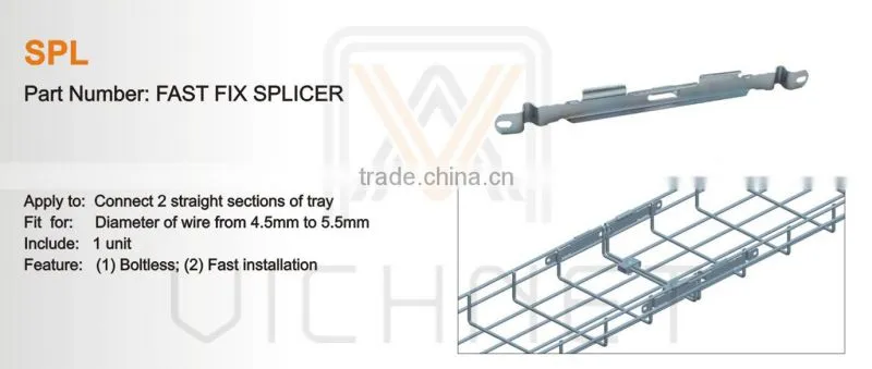 Wire basket cable tray -FAST FIX SPLICER