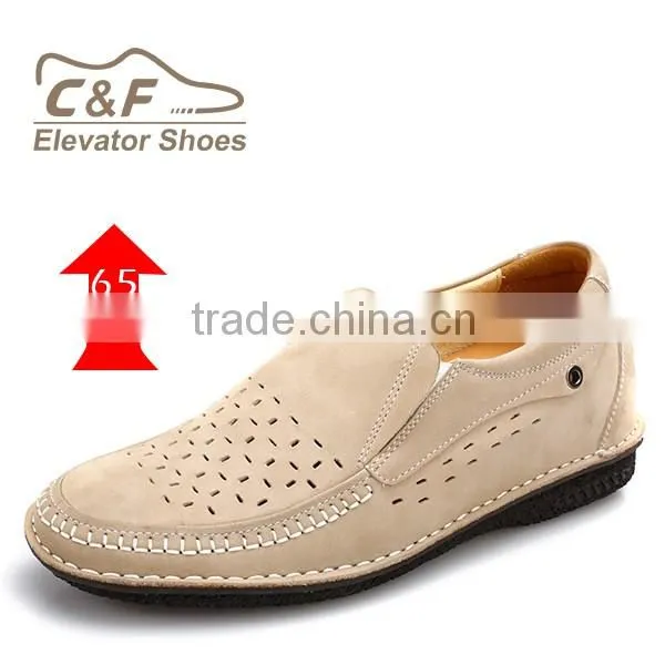 height increasing style genuine leather men shoes casual