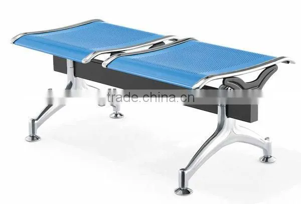 metal steel salon waiting bench