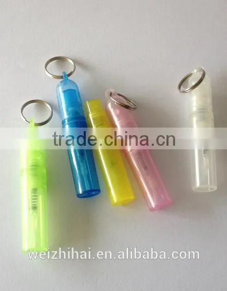 Small plastic empty perfume bottle