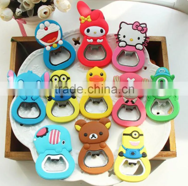 Promotional PVC Beer Bottle Keychain, Cheap Bulk Cola Bottle Opener