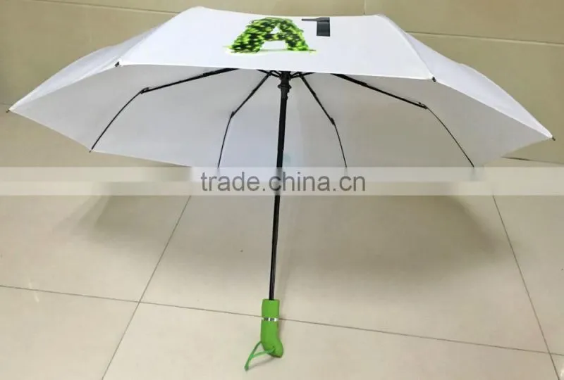 2016 New heat transfer printing umbrella,Auto 3 folding umbrella,pocket umbrella