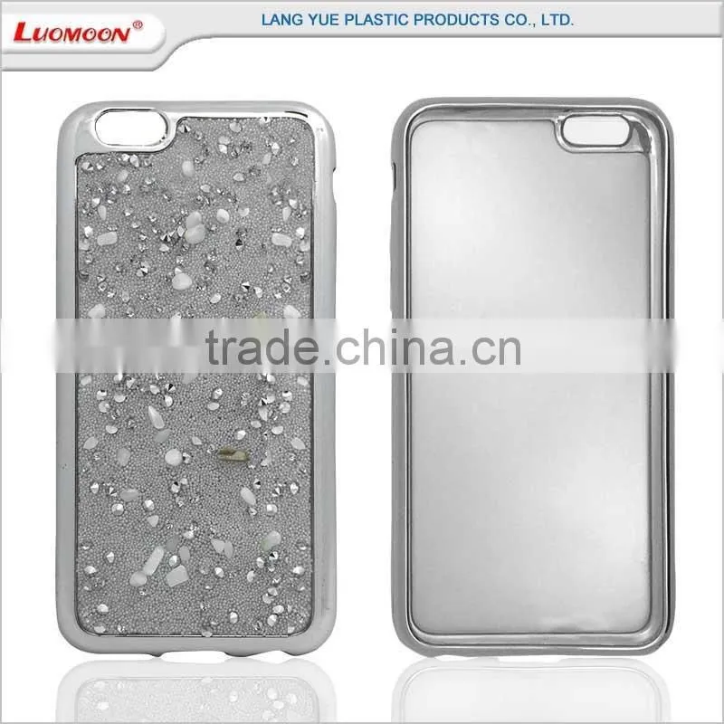 tpu electroplating mobile phone diamond back case for gionee p2 s6 pioneer p5w