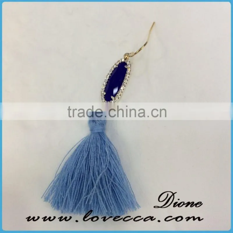 Water Drop Teardrop Shaped Pendant Earrings Teardrop Earrings with Colored Crystal Glass