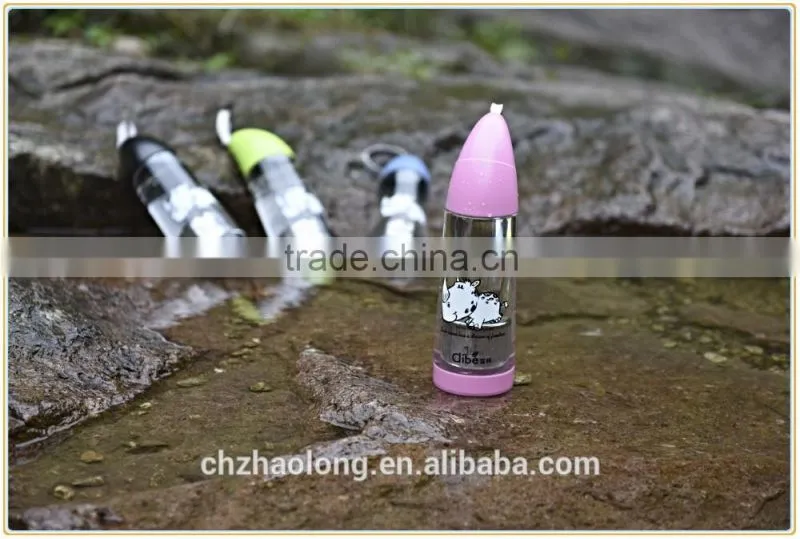 plastic sport water bottle with filter for gym