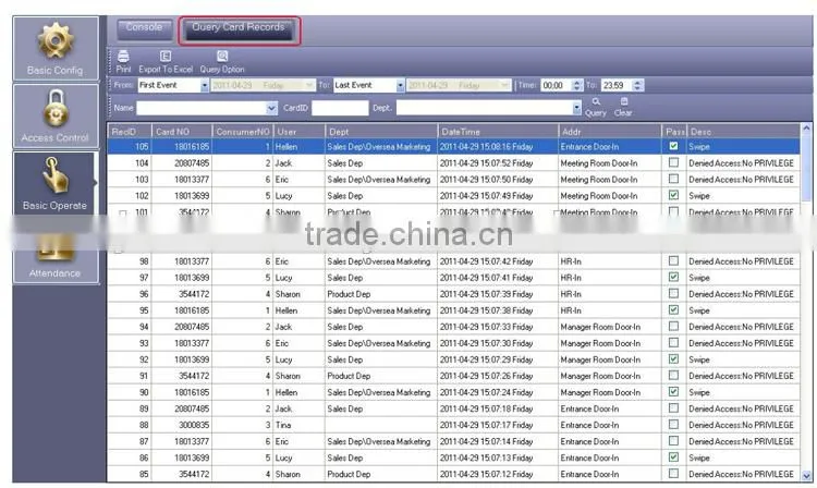 Jemis JM-2001 TCP/IP web wiegand interface access control board time attendance