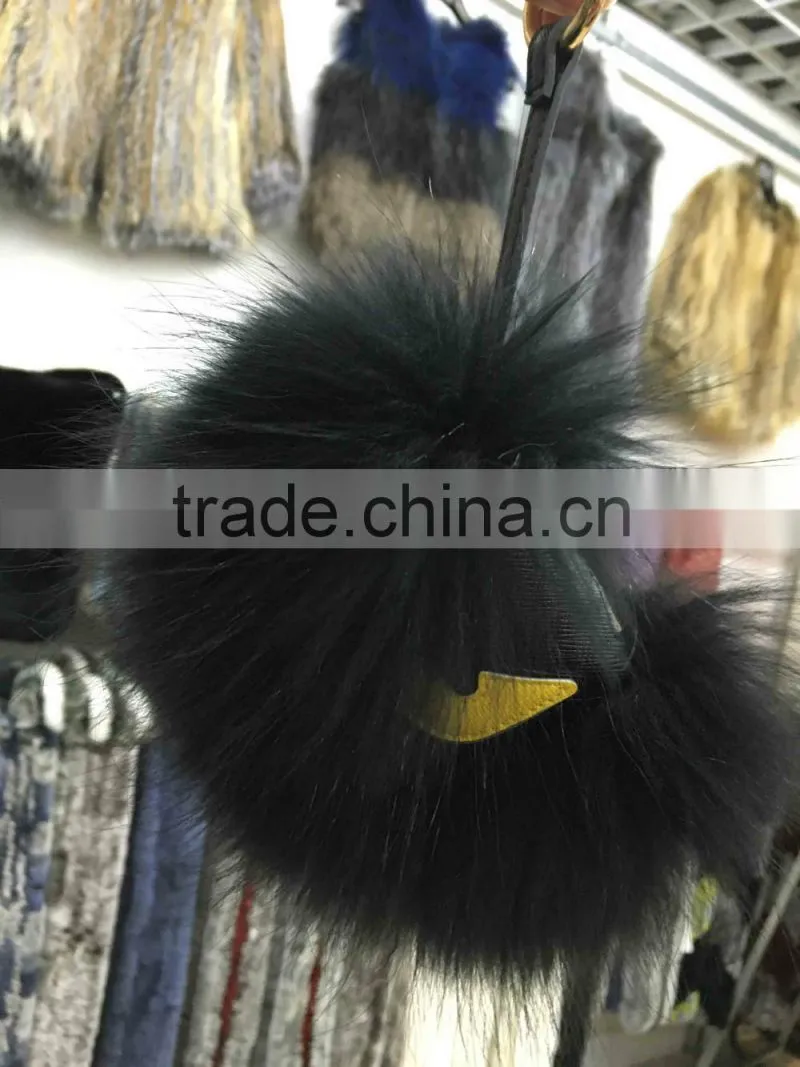 2015 wholesale fashion fox fur little monsters dyed color chain