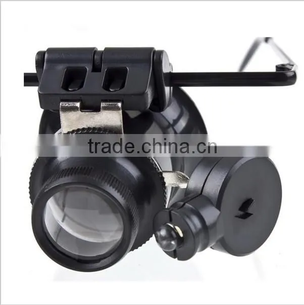 headset glasses type watch repair magnifier with led light magnifier