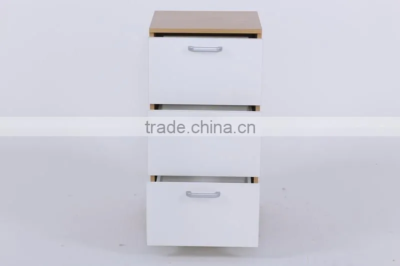 NOAHSION Beautiful Melamine Night Stand Or Drawer Chest With 3 Drawers