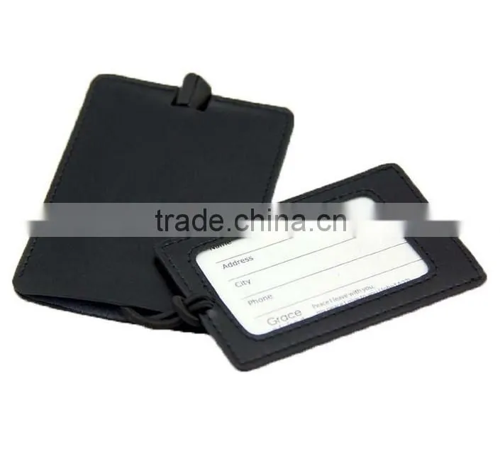 Top selling custom leather luggage tag China manufacturer
