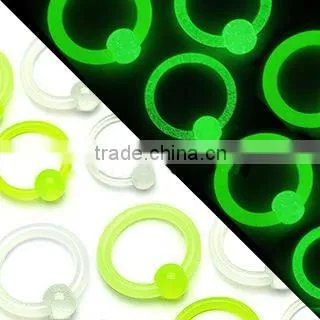 Titanium anodized segment ring, body piercing nose ring jewelry