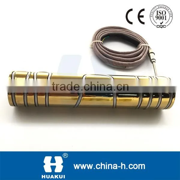Hot runner brass pipe heater nozzle heater pressed with coil heater