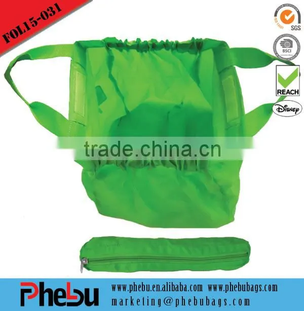 Promotional zipper closure Foldable tote bag