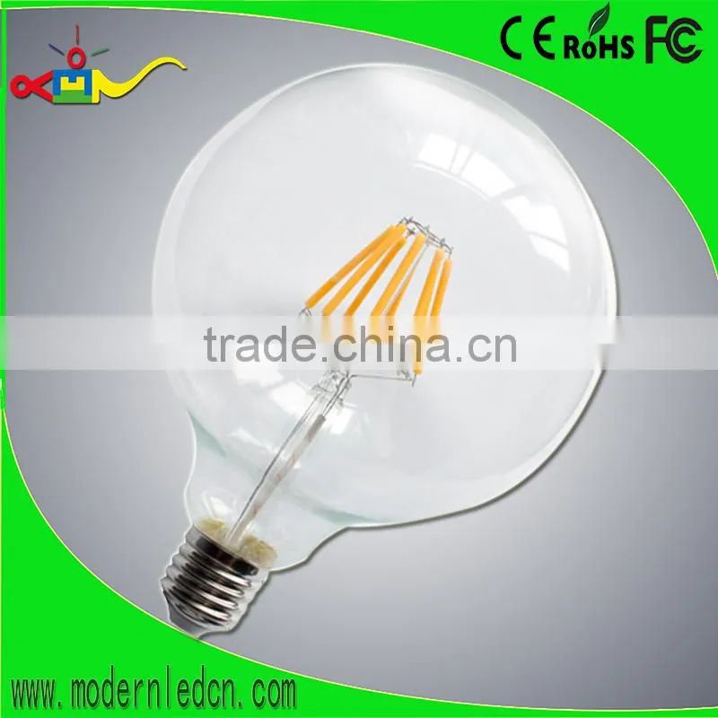 360 degree G125 LED Filament Bulb g90b 8w