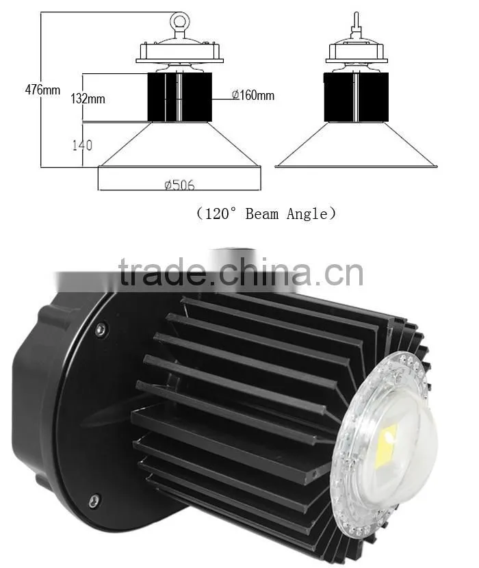 IP65 Waterproof 2Pins European Plug LED 70W High Bay Fixture