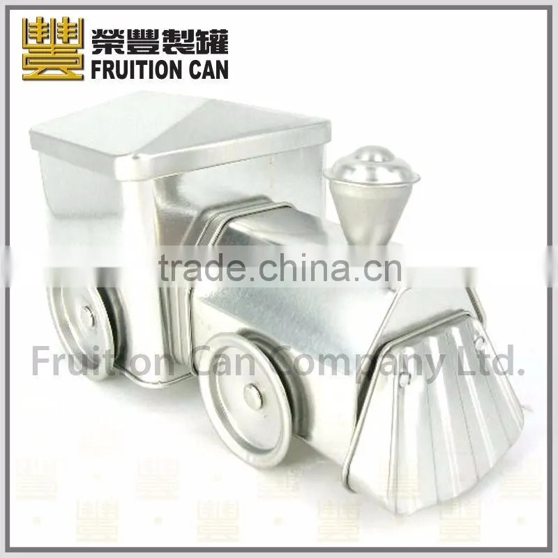 Train shaped candy tin box packaging metal train tin metal electrical car tin