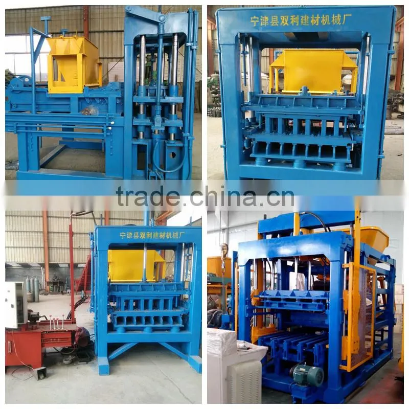 QT40-1 Concrete curbstone making machine concrete color interlocking blocks making machine colour interlock bricks maker