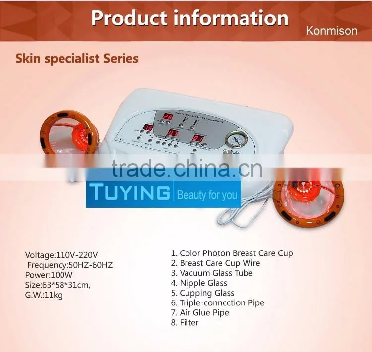 Multifunction beauty salon machine hot sale electric breast enlargement machine with CE