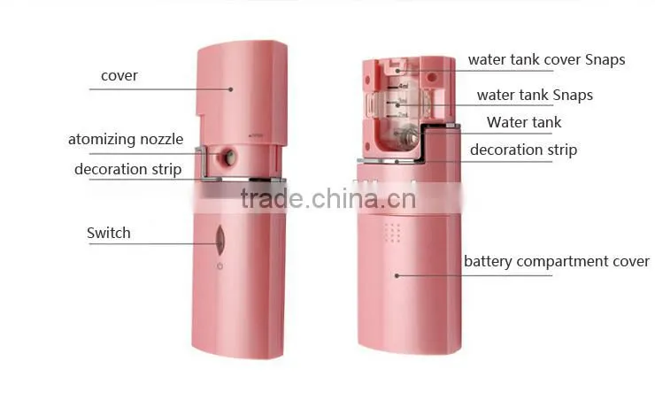 Promotion gift economic home use portable mini handheld mini facial steamer spray nano mist