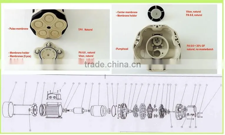 Singflo 12V&24v DC diaphragm pump/fuel pump diaphragm material/pump fuel.