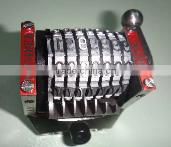 880036 Rotary 7 digits with 3 sinkable letter press numbering machine for Heidelberg