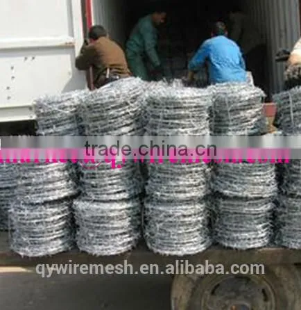 Galvanized Surface Treatment and Steel Wire Material razor barbed wire mesh