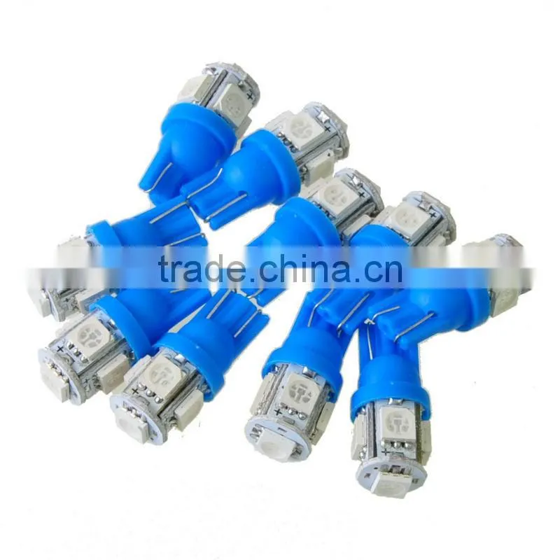 Online Shopping 10Pcs one Pack T10 Wedge 5-SMD 5050 LED Car Light bulbs 192 168 194 2825 W5W DC 12V Blue Color Light