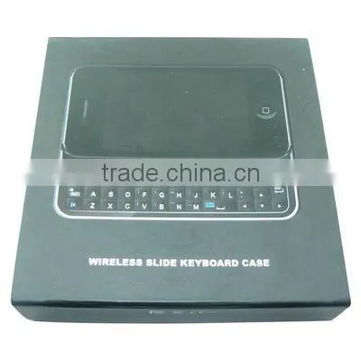 Universal Ultra-thin Slide-out Mini Bluetooth Wireless Keyboard for iPhone 4/4s with Hard Shell Case