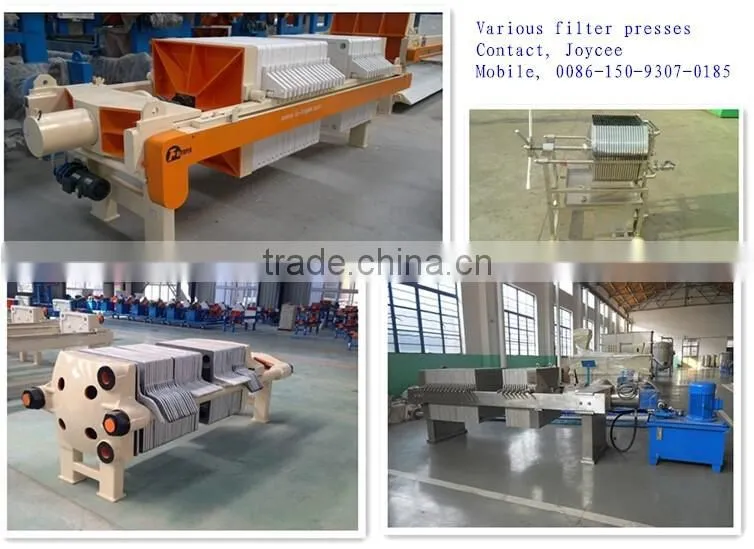 Stainless steel plate and frame sheet filter press
