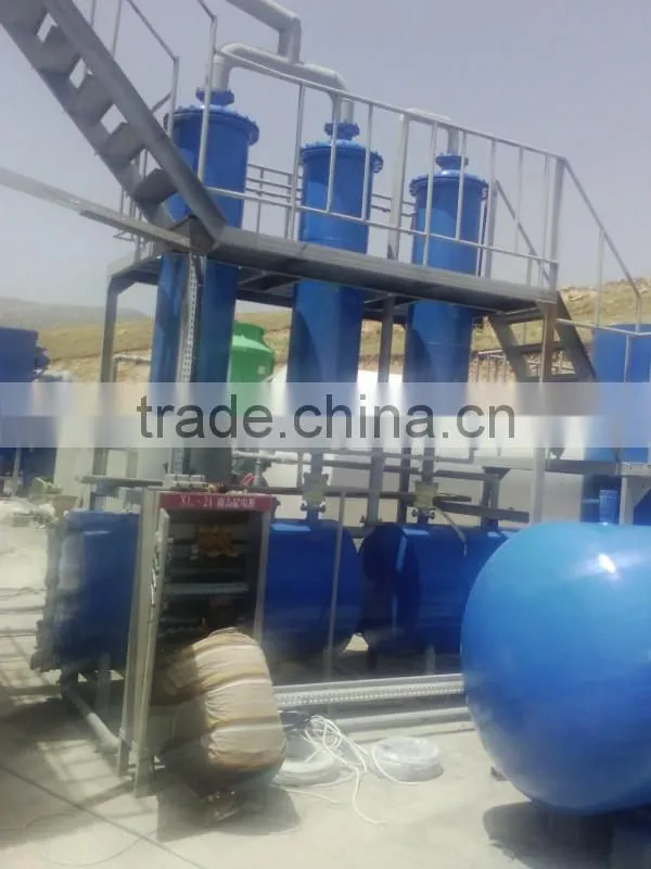 JINZHEN Q245 boiler steel waste tires oil extraction plant