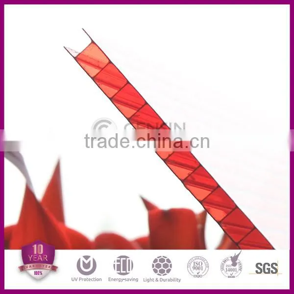 8/10mm anti-fog polycarbonate hollow roofing sheets for greenhouse
