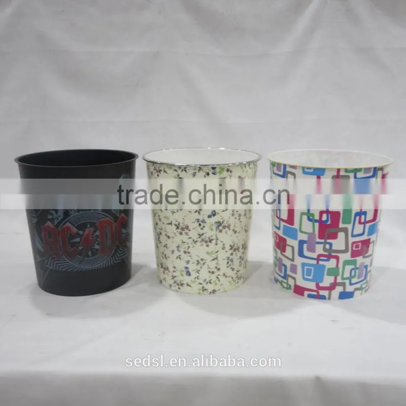 PP material Home use colorful plastic trash can
