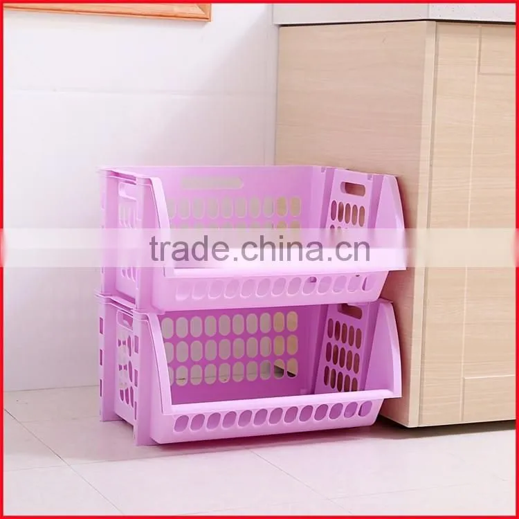 Household Storage 2 Tier Basket for Closet Office Garage Kitchen and Bathroom