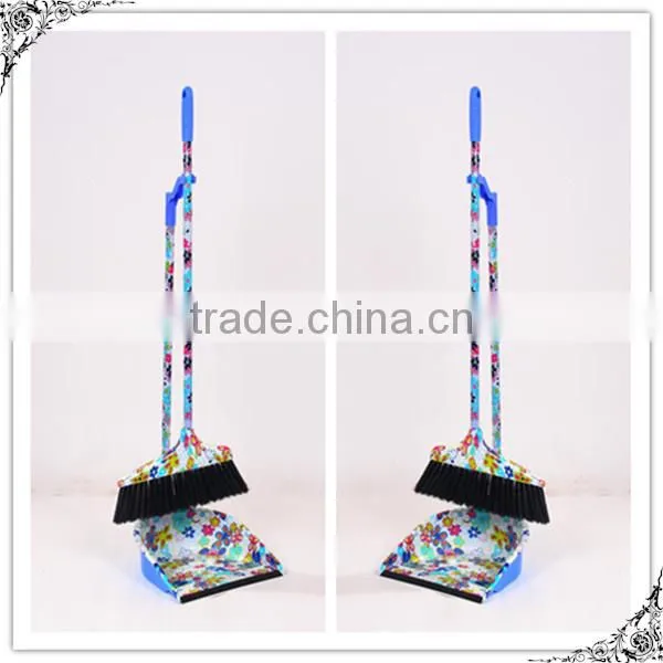 Hi-Q Printing plastic broom + dustpan suit