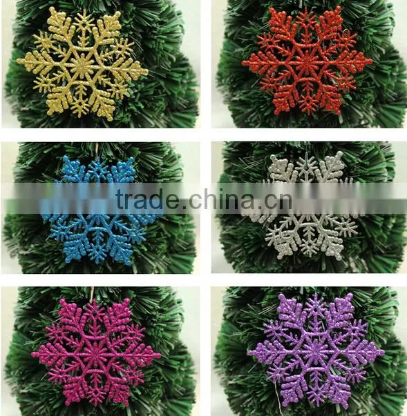 15051809 hanging cheap christmas plastic glitter snowflake