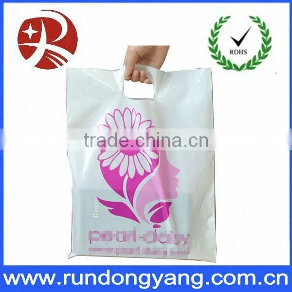 plastic take away food die cut bag