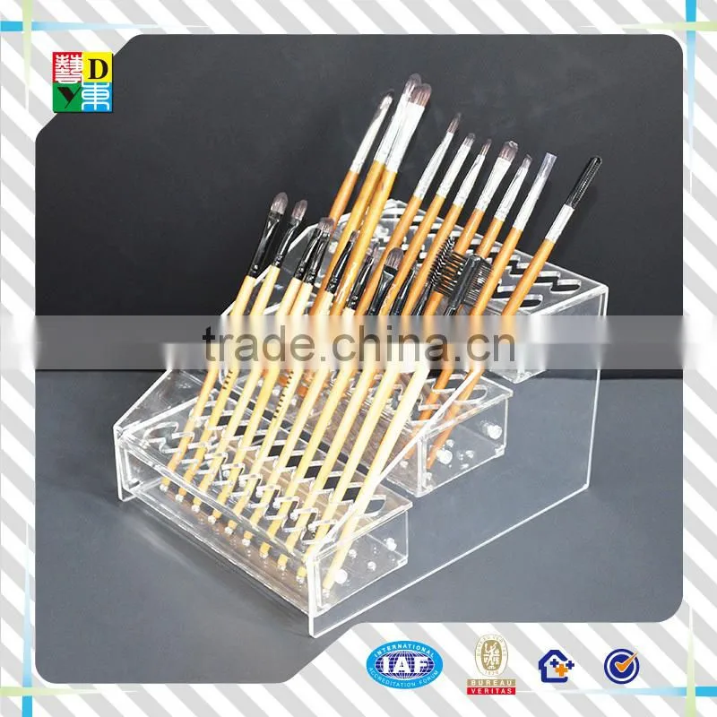 High quality clear acrylic pen holder box shop use/2015customized simple useful design acrylic pencil display made in China
