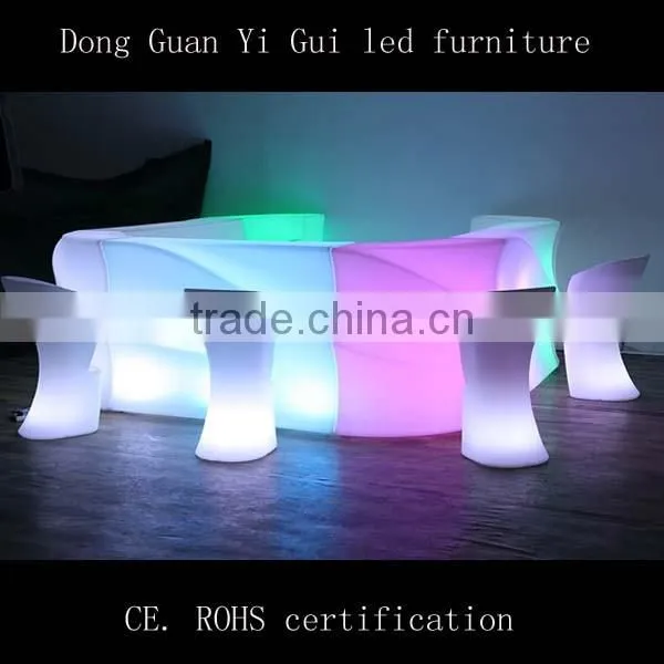 led glow furniture table for wedding/party